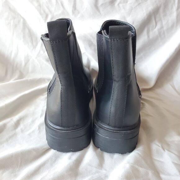 Soda Girls Leather Round Toe Chelsea High Top Platform Ankle Boots Size 5.5 Goth - Picture 5 of 12